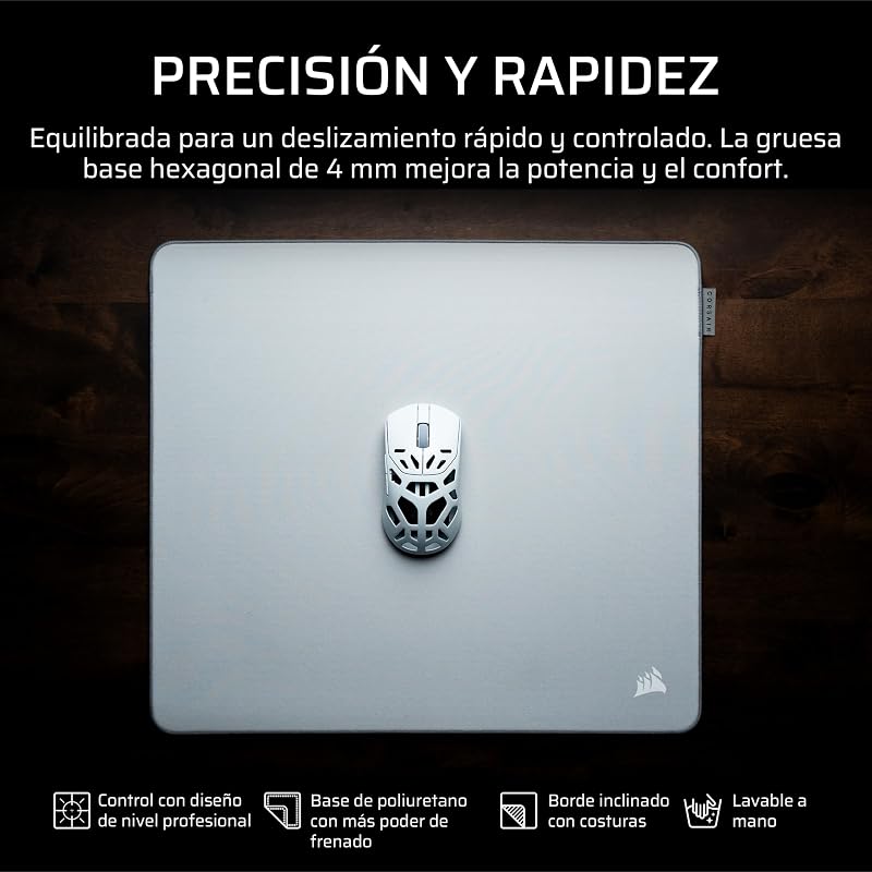 Tapete Grande de Rato para Jogos MM Pro Control – Cinzento