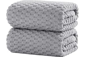 NALIVO Extra Large Bath Towel Sheet-40x80 Inches Oversized,Super Soft,Quick Dry,Microfiber Shower Towels Highly Absorbent,Plush Bathroom Towels for Adults, Premium Quality (Gary, 2PCS)