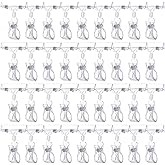 Xaajooio 50 Pcs Clear Plastic Sign Holder Clips, Double Sided Rotatable Price Tag Clips for Merchandise Display Retail Rack Baskets Cards