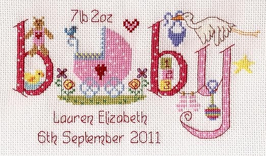 Broderie Point De Croix Bebe Garcon Naissance Sampler Cross Stitch Kit Arts Du Fil