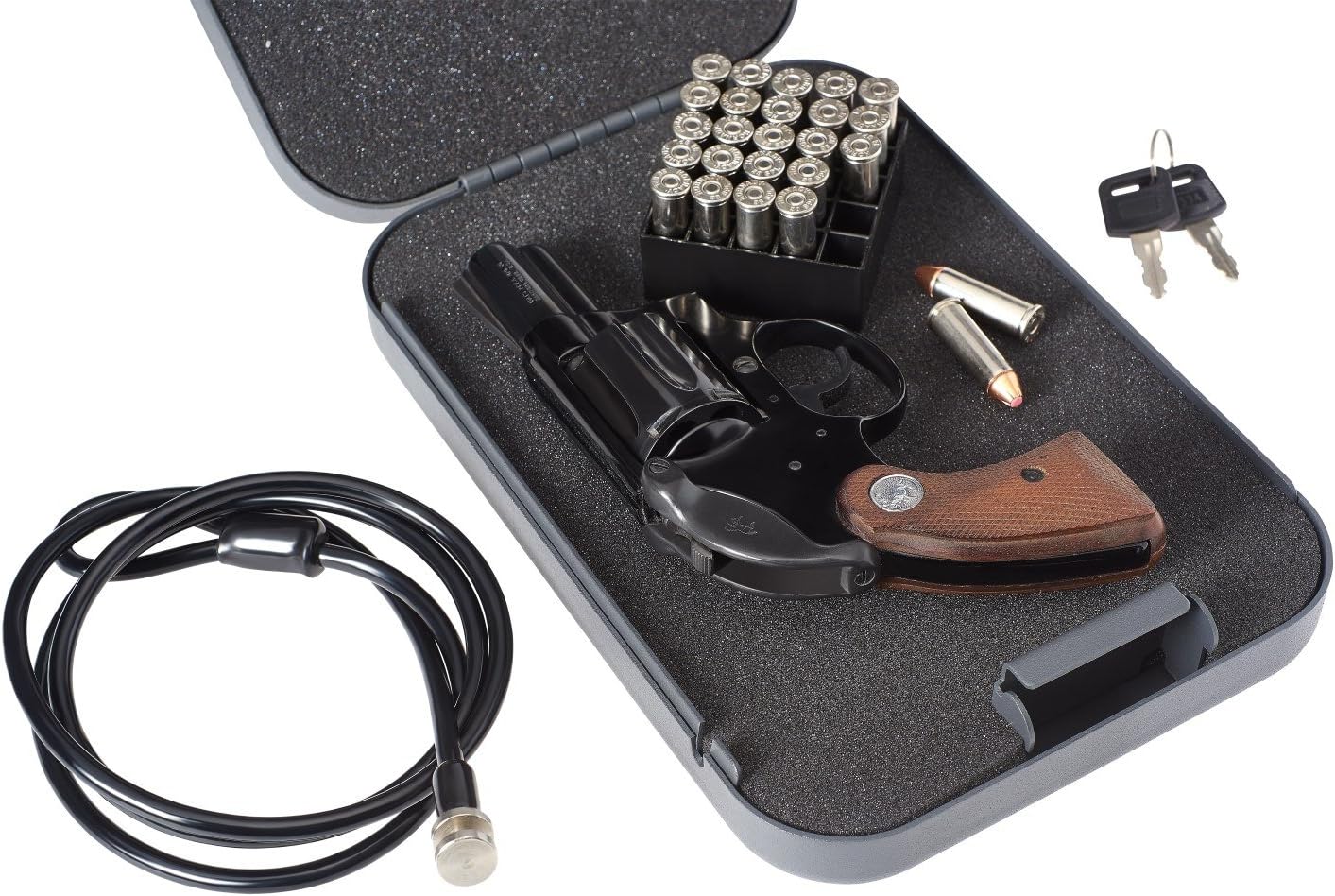 SnapSafe Keyed Lock Box, Large 75200, Portable Steel Handgun Safe & Case, TSA & CA DOJ Approved, Measures 9.5” x 6.5” x 1.75 : Sports & Outdoors