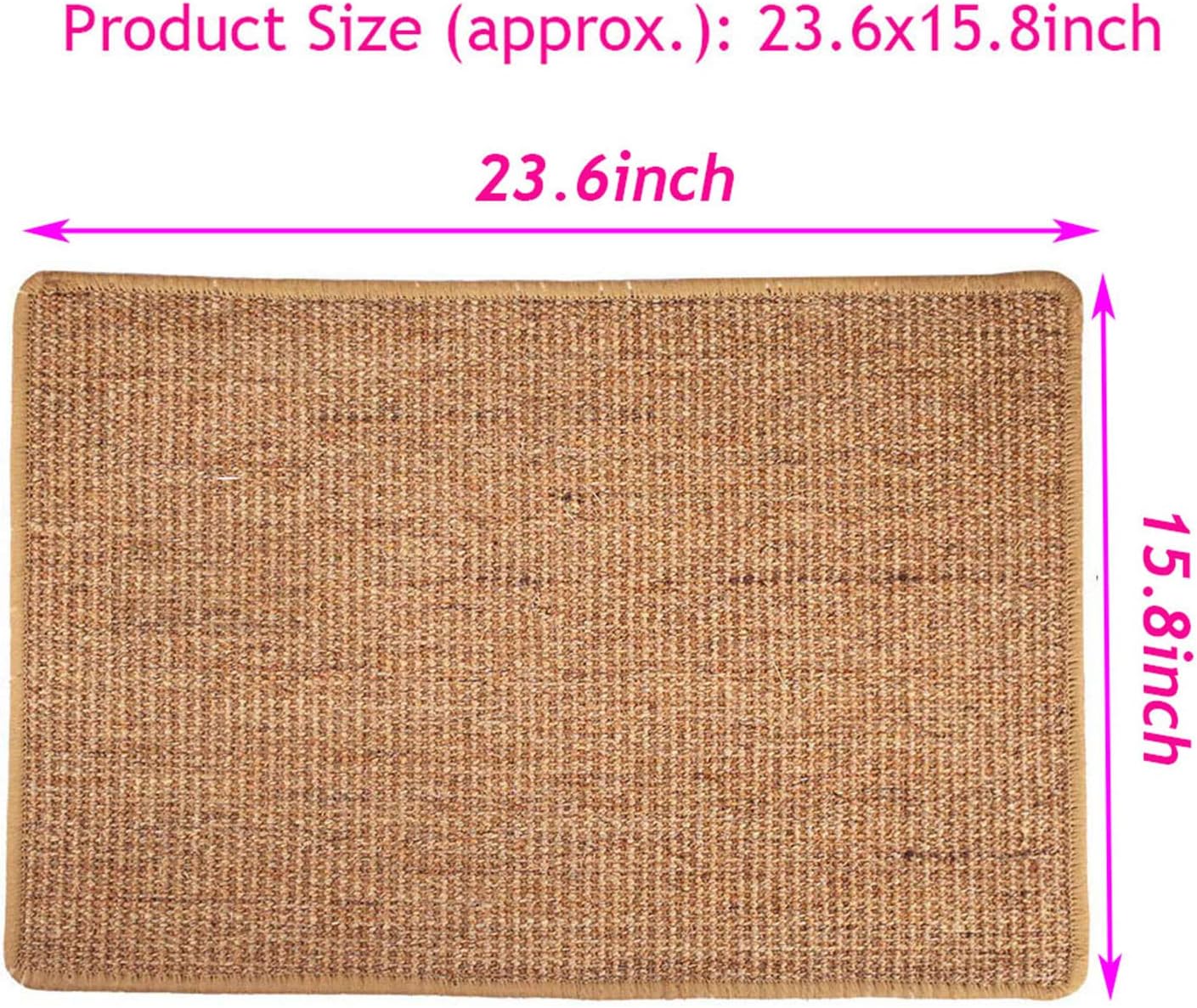 Liyahog Cat Scratcher Mat, Natural Sisal Scratching Pad, Anti-Slip Cat Scratch Rug Sleeping Carpet for Cat Grinding Claws & Protecting Furniture : Pet Supplies
