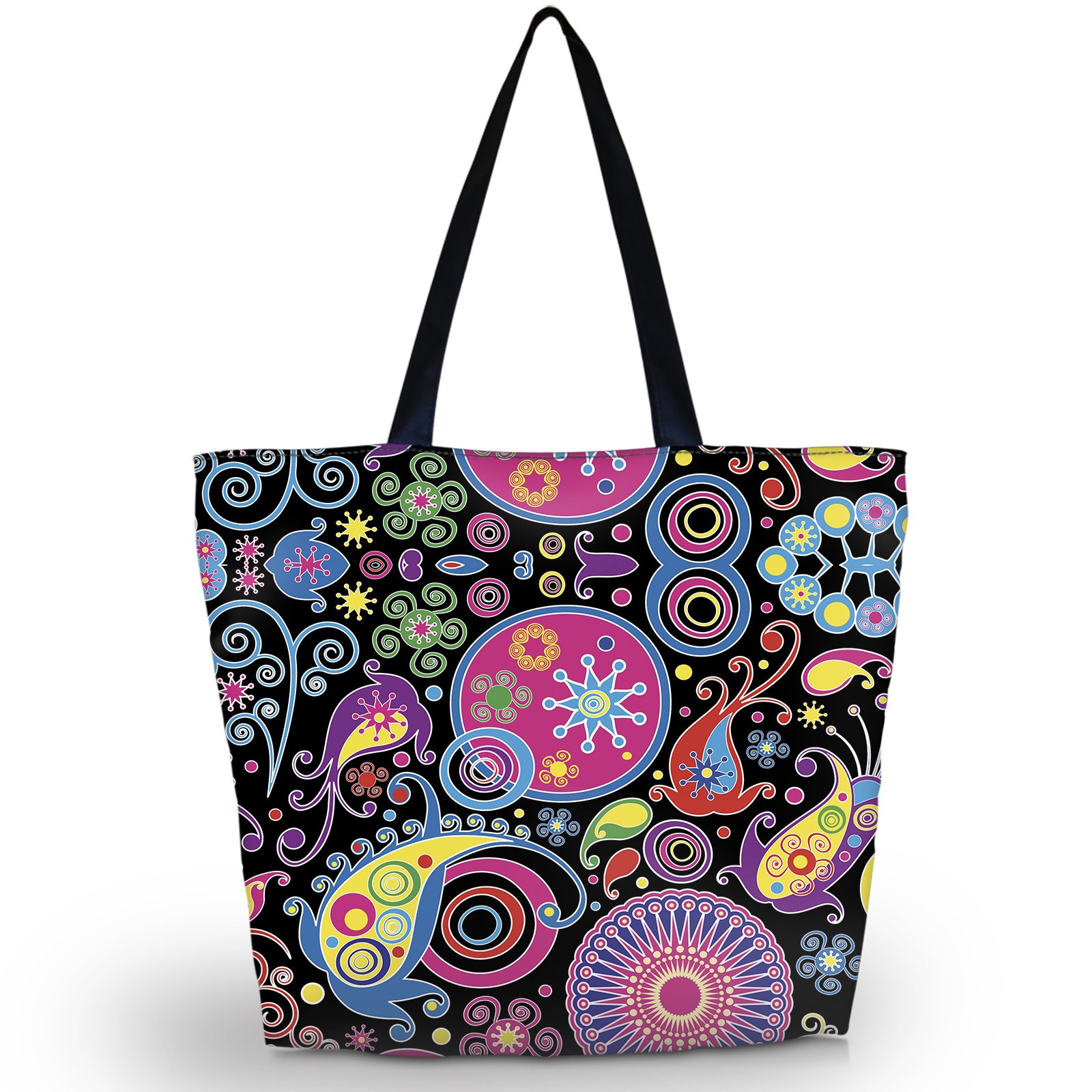 Beach Tote Bags Travel Totes Shoulder Bag Shopping Zippered Tote for Women Girls Foldable Waterproof Overnight Handbag