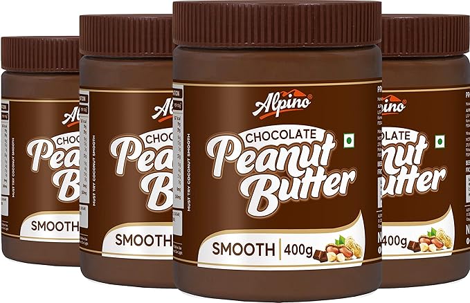 Alpino Chocolate Peanut Butter Smooth 1.6 KG | Made with Roasted Peanuts, Cocoa Powder &