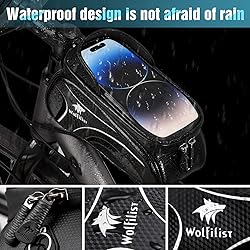WOLFILIST Bike Bag - Waterproof Bike Frame Bag with