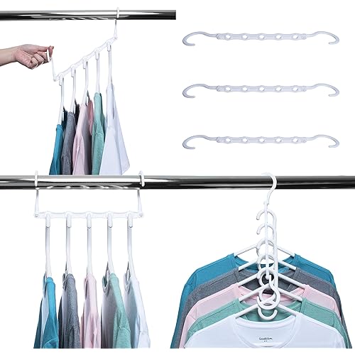 Space Saver Hangers for Smart Closet Organizer (10, White)