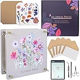 Extra Large Flower Press 11.2" x 10.7" – Press up to 10 Layers! Includes Cardboard, Blotting Paper, Greeting Cards, Ebook & More. Perfect Flower Preservation Kit for Kids & Adults. Limited Quantity