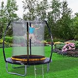KANGA 6ft Trampoline with Enclosure, Ladder & Anchor Kit (Curved) Round view 5