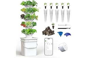 SJZXUV SJZX Hydroponics Growing System Kit, 5-Layer Hydroponic Tower, 30 Planting Holes, Space-Saving Vertical Gardening System, Suitable for Both Indoor and Outdoor use Germination Kits
