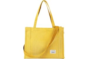 Mtgluk Corduroy Tote Canvas Bag, Large Satchel Handbag Shoulder Bags Fashion Casual Travel Shopping Daily Bag