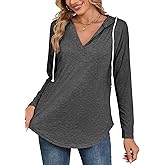 Iandroiy Women's Fashion Tops Hoodies for Women Pullover Oversized Sweatshirts Long SLeeve Shirts Loose Fit