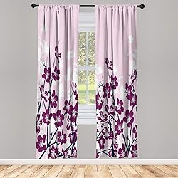 Lunarable East Window Curtains, Japanese Cherry
