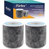 Flintar HP102 Replacement Filter, Made in TAIWAN, Compatible with Shark Air Purifier HP100, HP102, HC450, HC451, HC452, HC455, Compares to Part # HE1FKBAS and HE1FKPET (2-Pack)