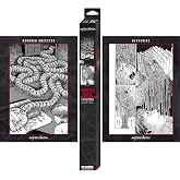 ABYSTYLE Junji Ito Chibi Boxed Unframed Poster Set 20.5" x 15.5" Includes 2 Mini Posters Horror Anime Manga Wall Art Prints for Bedroom Office Room Decor Gift