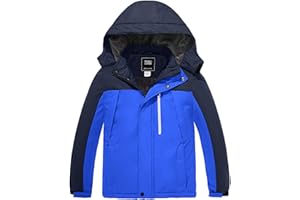 ZSHOW Boys' Waterproof Ski Jacket Windbproof Hooded Mountain Sportswear Outdoor Raincoat