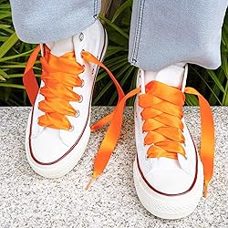 Booyckiy Flat Colorful Satin Ribbon Shoelaces