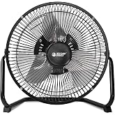 BEYOND BREEZE 9 Inch Metal Floor Fan with Upgraded Airflow, Black | 3-Speed Portable Cradle Floor Fan, 180&deg; Adjustable Tilt, Perfect for Workshop, Home, Office