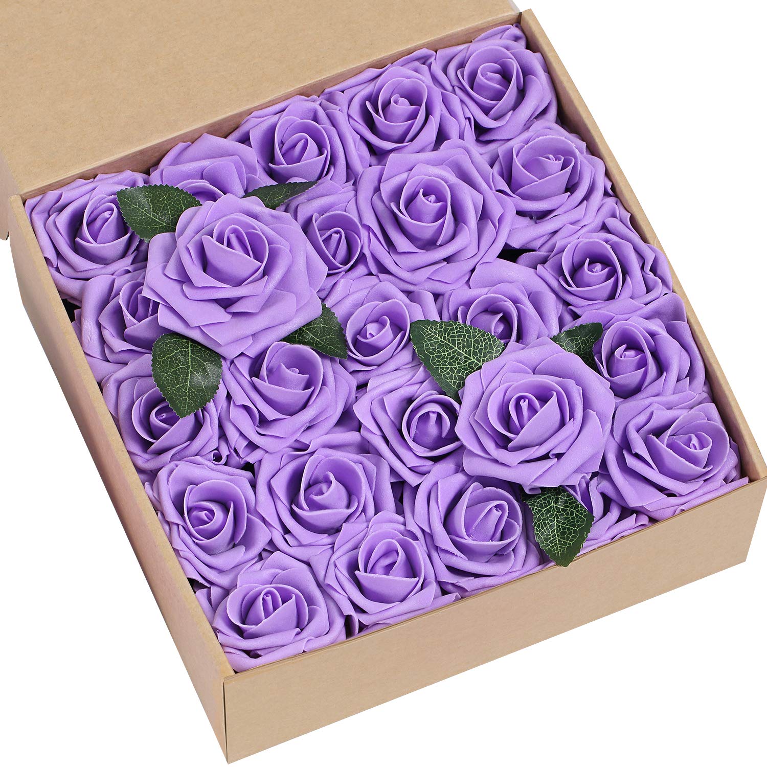 Bunny Lamb Artificial Roses Handcrafted Wedding Flowers for DIY Wedding Centerpieces Bridal Bouquet Flower Arrangement and Church Hotel Restaurant Home Decorations - 50pcs (Floral Lavender)