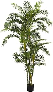 Nearly Natural 5348 Curvy Parlor Palm Silk Tree, 6-Feet, Green