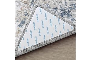 DMOYEST Rug Tape Corner Gripers 12 Pcs for Hardwood Floors Tile Floors Non Slip Rug Pads Anti Slip Rug Grips Rug Stickers for Wood Floor Carpet Stickers for Area Rugs - White