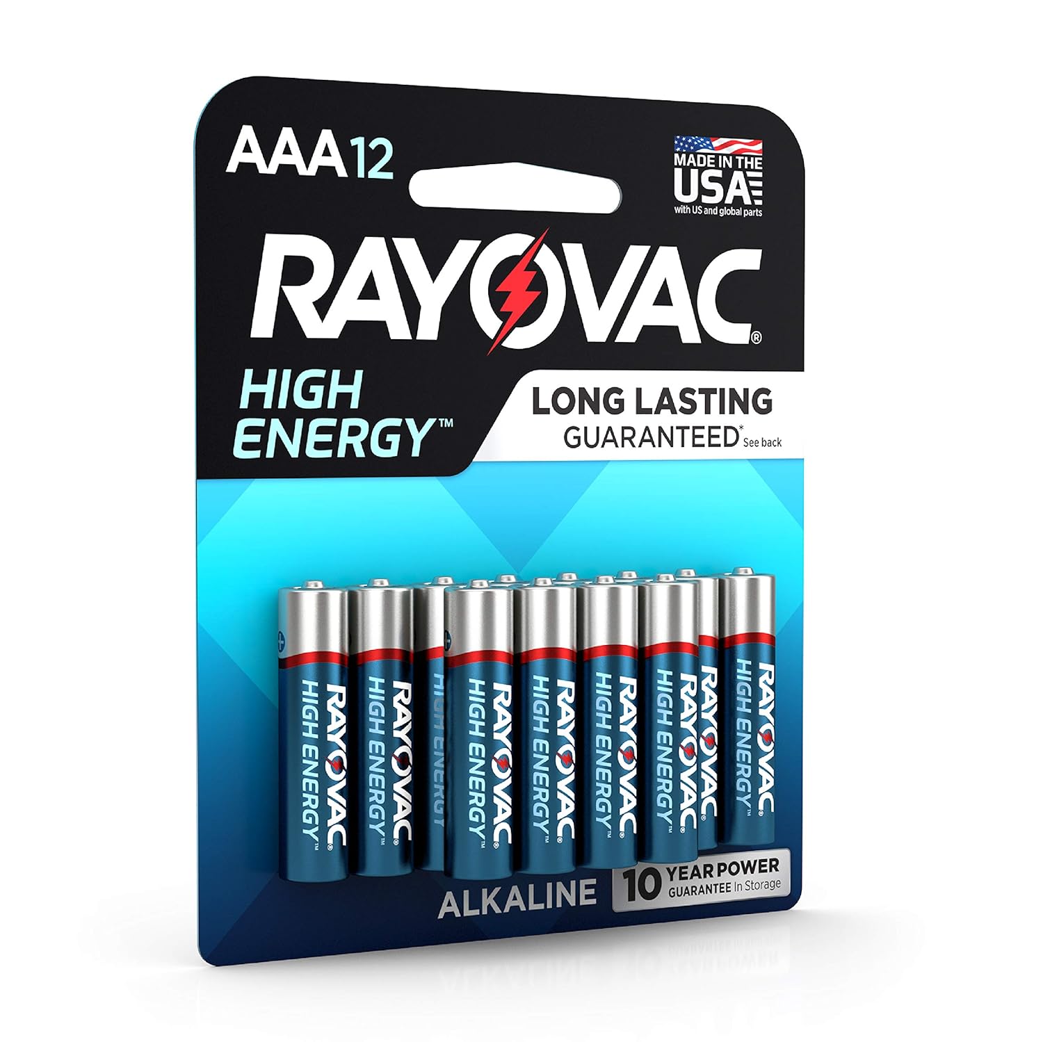 Rayovac AAA Batteries, Alkaline Triple A Batteries (12 Battery Count
