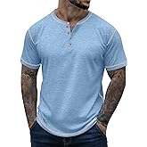 Sailwind Mens Henley Shirts Casual Lightweight Summer T-Shirt Cotton Maverick Short Sleeve