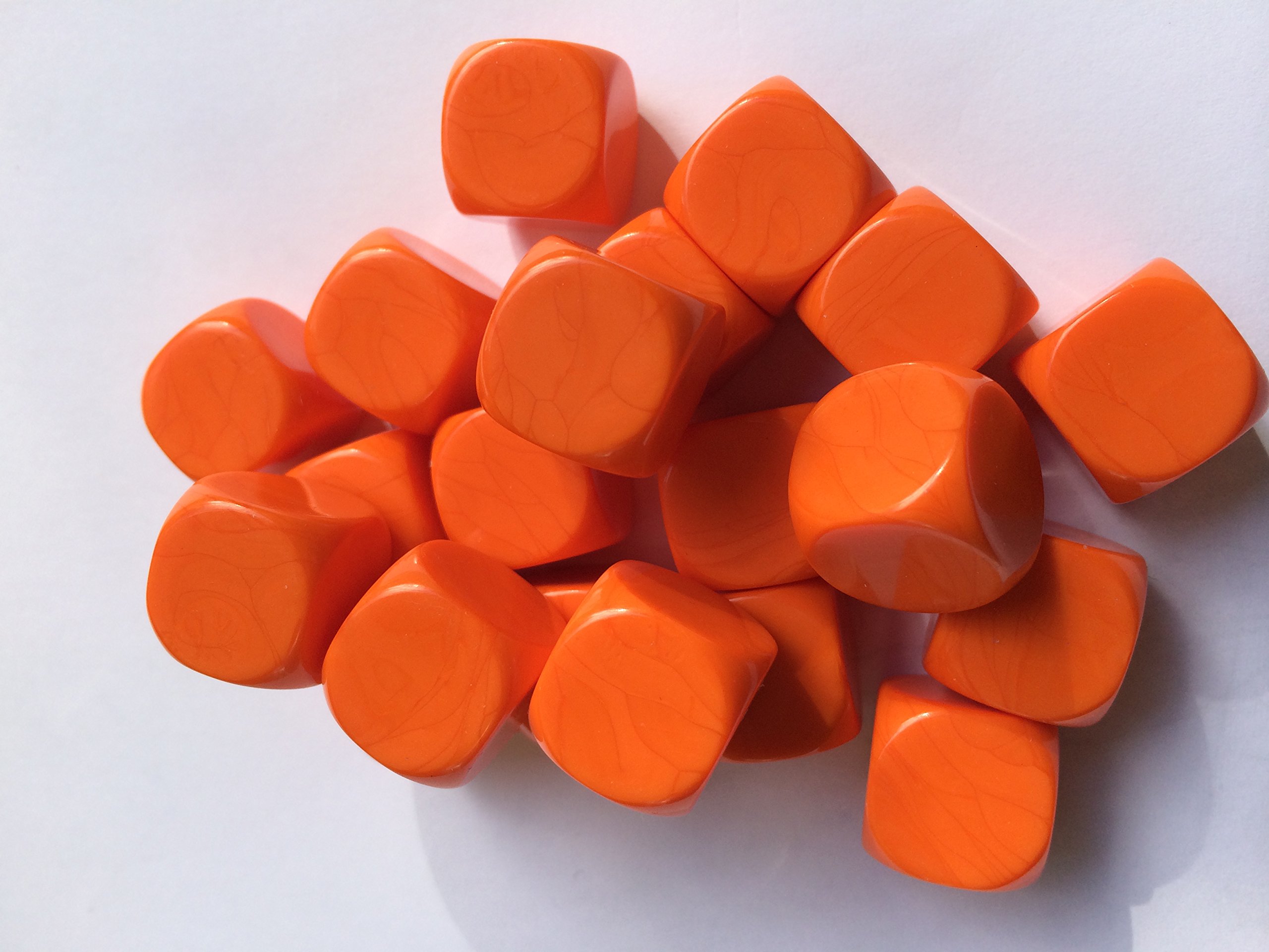 Blank Dice pack of 20 Re-writeable Orange