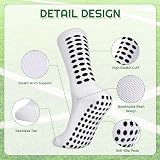 Zuimei 3 Pairs Football Grip Socks Men Anti Slip Sports Breathable White view 4