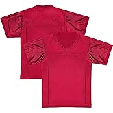 Youth Blank Football Jersey,Kid's Mesh Plain Football Shirt 90s Hip Hop Retro Dry-Fit Soccer Sports Tee for Party