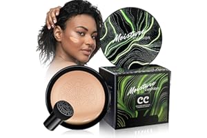 DFJDSKL Air Cushion CC Cream Mushroom Head Foundation - Moisturizing BB Creams Foundation, Long-Lasting Waterproof New Mushroom Head Air Cushion CC Cream Concealer for Even Skin Tone (Medium Deep, 1 PCS)