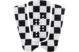 OITRCSS Surfboard Traction Pads Set, 3 Pieces EVA Pads for Front and Back, Adjustable with 3M Adhesive, Fits All Board Sizes