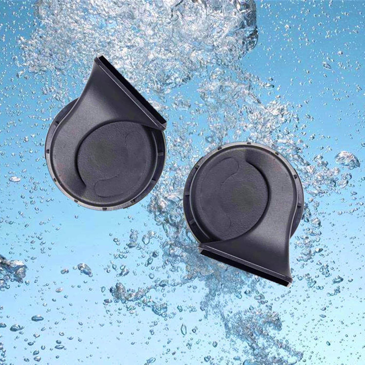 Viping Car Horn Car Snail Horns 130DB Truck Horn Air Horn Double Tone Loud Speaker Black Electric Horn High Tone and Low Tone Horn Waterproof Horns for Any 12V Boat Ship car Moto Vans Truck etc: Automotive