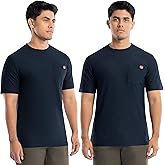 Wrangler Mens Short Sleeve UPF 40 Performance Pocket T-Shirt, 2-Pack
