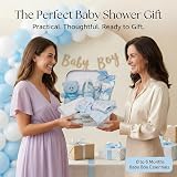 Baby Box Shop Newborn Baby Boy Gift Hamper Set with Blue Teddy Box Keepsake view 3