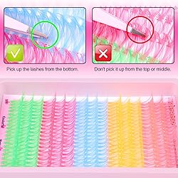 wiwoseo Colored Lash Extension 300pcs Colored