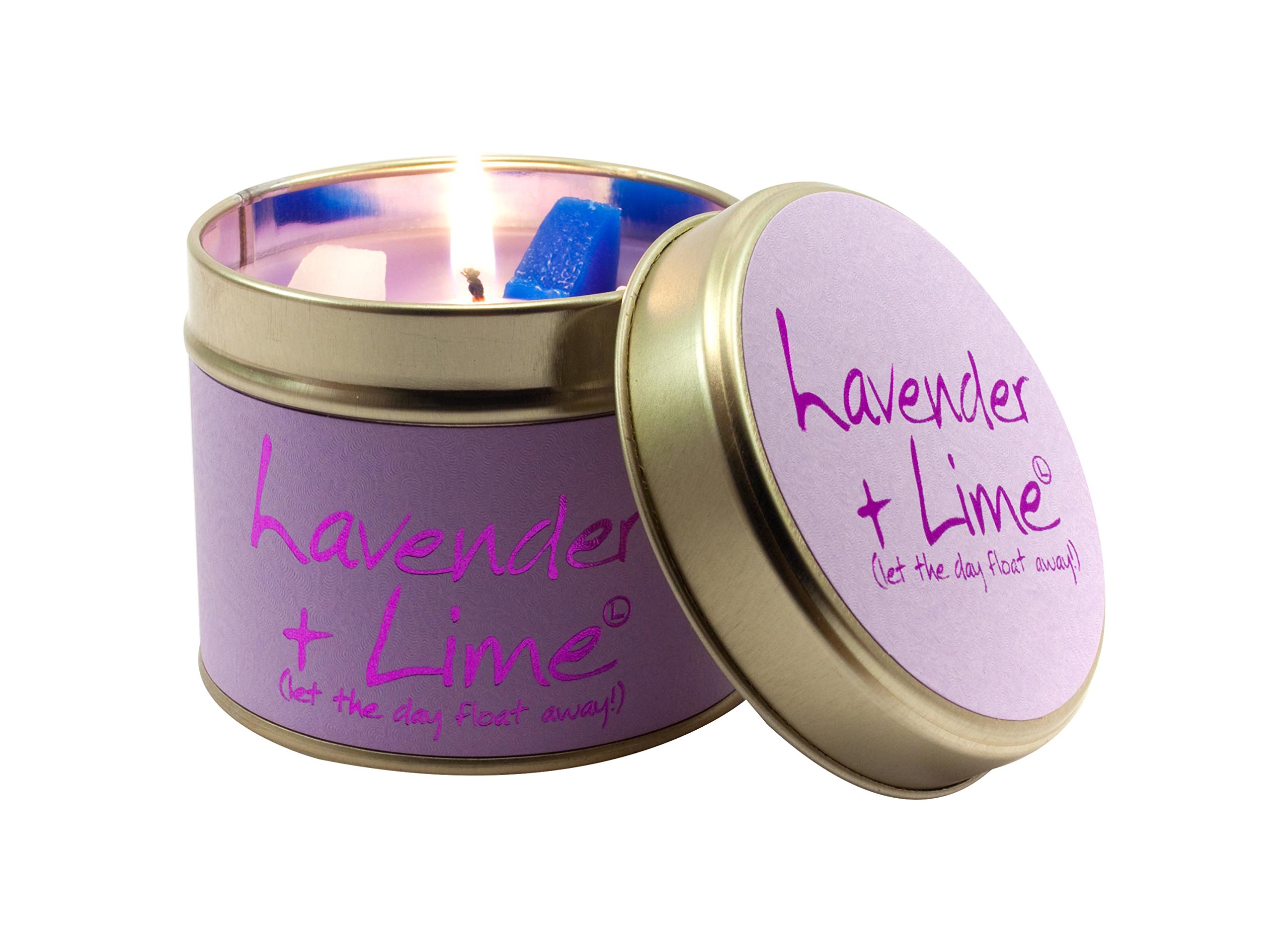 Lily-Flame Lavender and Lime Tin, Purple