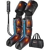SHINE WELL Leg Massager with Heat and Compression,Full Leg Massager for Circulation and Pain Relief, with 3 Heat 3 Modes 3 Intensities, for Athletes Runner Cyclist, for Post Workout Recovery