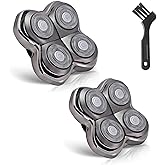 2 Pack Pro 4 Shaver Replacement Heads for Pitbull Shaver Gold PRO, Silver PRO, Platinum PRO, Floating 4 Heads for a Fast, Close and Smooth Shave