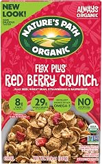 Nature's Path Organic Flax Red Berry Crunch Cereal, 10.6 oz (Pack of 1) | 8g fiber, 29g whole grains, crunchy flakes with gra