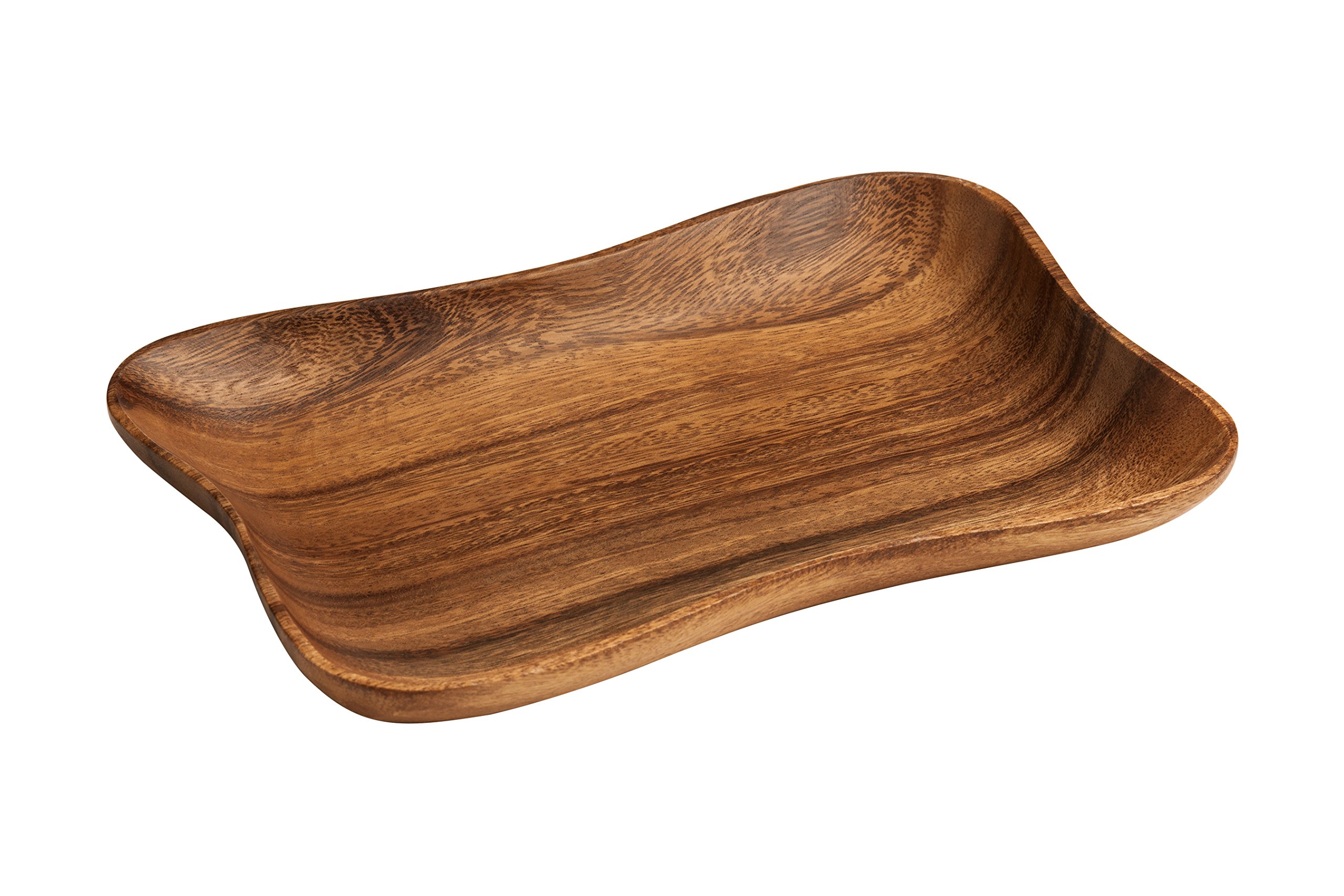 Premier Housewares Acacia Wood Socorro Serving Dish - Brown, H3 x W25 x D18cm