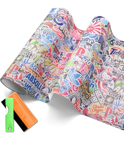 4R  Film Adhésif Wrapping pour Voitures, Sticker Bomb, 50 x 70 cm