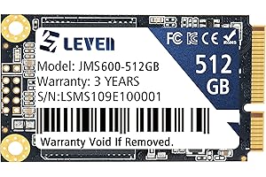 LEVEN JMS600 mSATA SSD 512GB 3D NAND SATA III 6 Gb/s, mSATA (30x50.9mm) Internal Solid State Drive