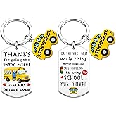 WIRNGF School Bus Keychain School Bus Driver Appreciation Gifts for Men Women Thank You Gifts for Bus Drivers Birthday Christmas Gift for Bus Driver