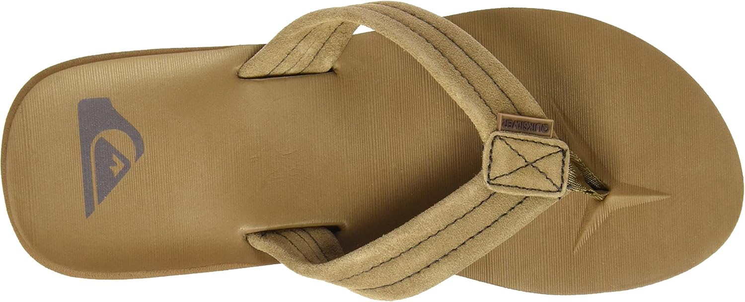 Quiksilver Men's Carver Suede 3-Point Flip Flop Sandal Athletic: Shoes