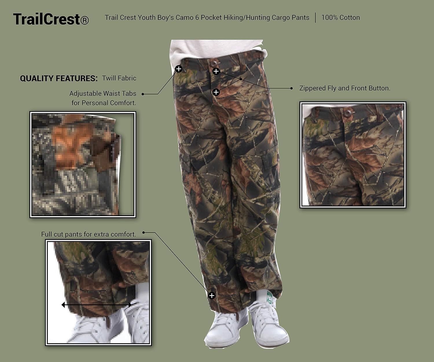 youth camo hunting pants