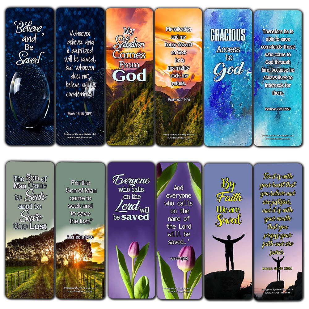 Scriptures Cards - Powerful Scriptures About Salvation (30 Pack) - Handy Evangelism Bible Verses