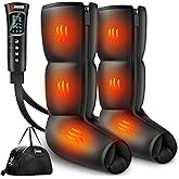 YINGGG Leg Compression Massager with Heat, Foot & Calf Massager Boots for Circulation and Pain Relief, Professional Sequential Compression Boots with 6 Modes, 6 Intensities, 3 Heat-M