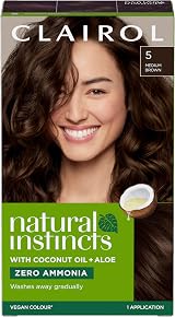 Clairol Natural Instincts Semi-Permanent No Ammonia Hair Dye 5 Medium Brown