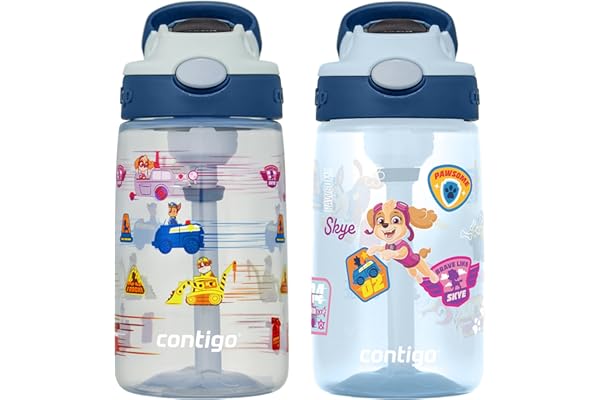 Contigo Aubrey Leak-Proof Spill-Proof Water Bottle, Paw Patrol, 14oz., 2 Pack