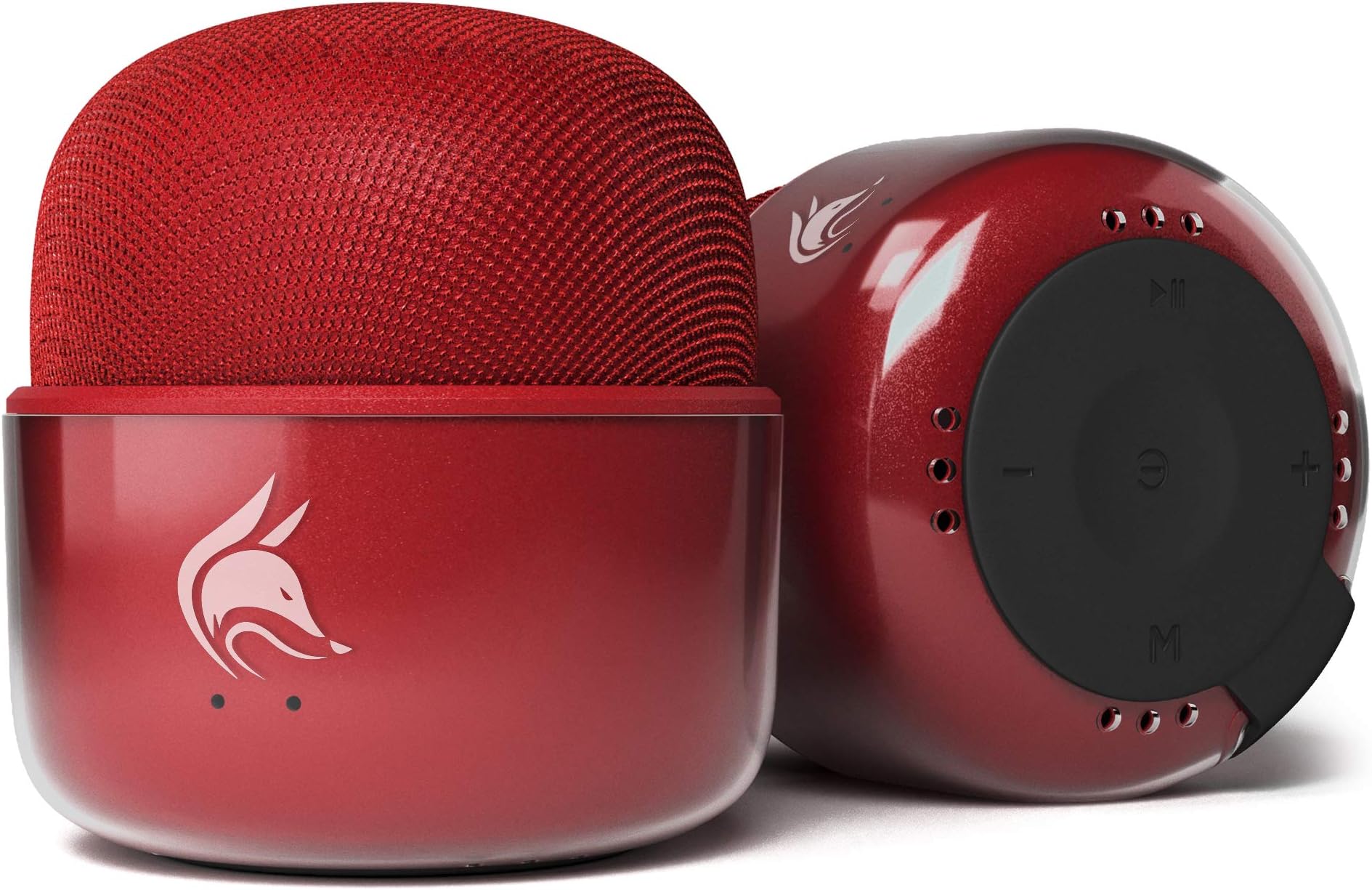 Mini Bluetooth Speaker with FM Radio – an Elegant Small Speaker with a Big 5W Sound. Wireless Speaker for iPhone, iPad, Smartphone. Pocket Size Portable (Red)